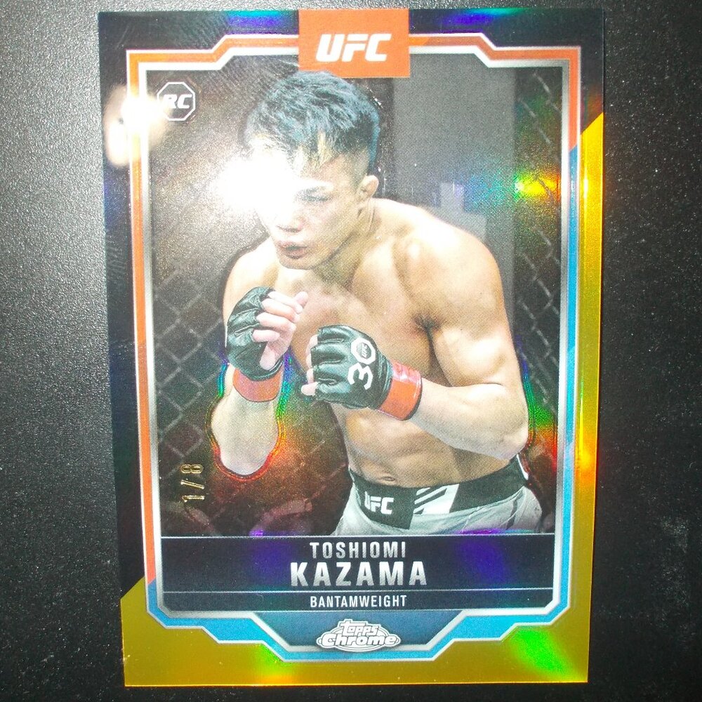 2025 Topps Chrome UFC Toshiomi Kazama Black/Gold Refractor RC 1/8